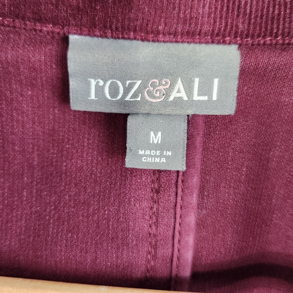 Roz & Ali Corduroy Blazer Size M Silver Buttons Retro Y2K Vibes Gilmore - Picture 8 of 12